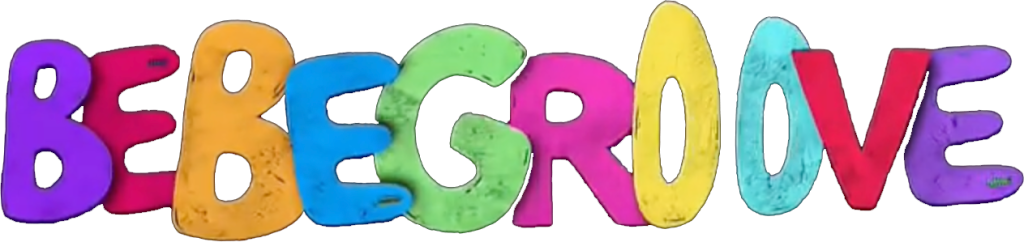 Letras grandes, irregulares, multicoloridas e com textura de giz ou tinta seca. Transmite movimento, ritmo e vibração artística infantil.